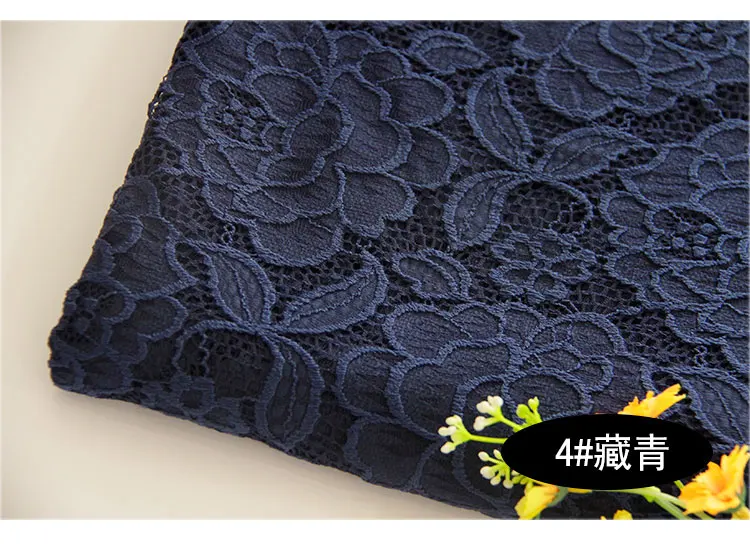 Women Soft Stretch Lace Fabric High-end Autumn and Winter Dresses Fashion Dress Shirt Bottoming Shirt Fabric RS999