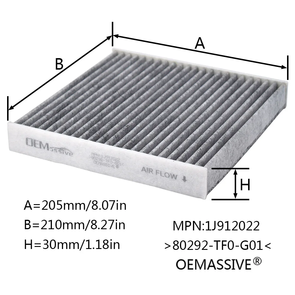 5x Car Accessories Pollen Cabin Air Filter For Honda City Civic X CR-Z Fit 3 4 HR-V Insight 2013 2014 2015 2016 2017 2018 2019