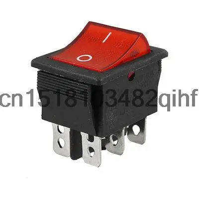 Red Neon Light AC 16A/250V 20A/125V DPDT Rocker Switch