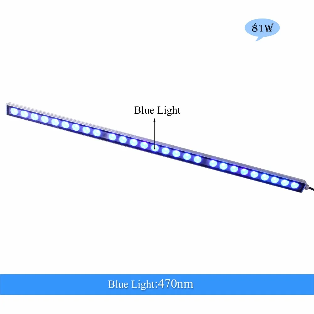 Imagem -03 - Populargrow 54w 81w 108w Conduziu a Luz do Aquário com Apenas 470nm Espectro Azul Luz de Tira Bela Sua Lâmpada do Tanque de Peixes do Recife Coral