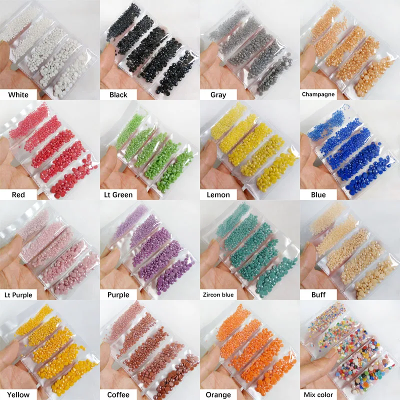 Round Ceramics Rhinestone Mix Size 2mm-6mm 1000pcs/lot Bright coating Flatback Rhinestone DIY Craft free shipping