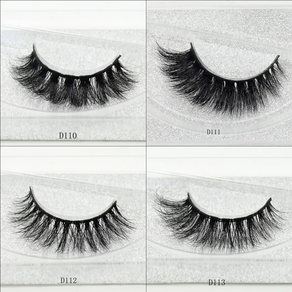 3D Real Mink False Eyelash Strip Mink Lashes Thick Fake False Eyelashes Makeup Beauty Handmade 100% Glitter Packing D101