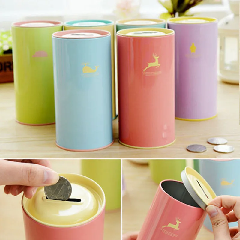 Hot Sale Money Saving Box Metal Piggy Bank Tin Coin Cash Case Pot Kid Storage Gifts Toys Gifts