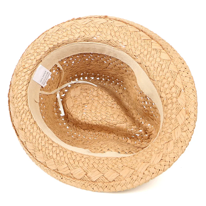 Summer Women Sunhat Panama Straw Jazz Hat Men 2024 Cowboy Hats Solid Unisex Beach Caps Sun Hats sombrero mujer chapeu fedora Hat