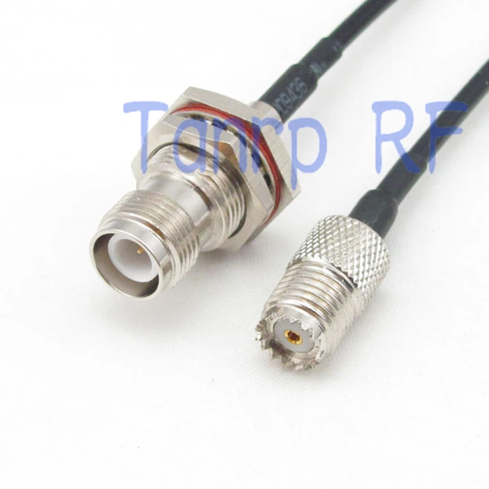 10pcs 6in mini UHF female jack to RP-TNC female jack RF connector adapter 15CM Pigtail coaxial jumper cable RG174 extension cord