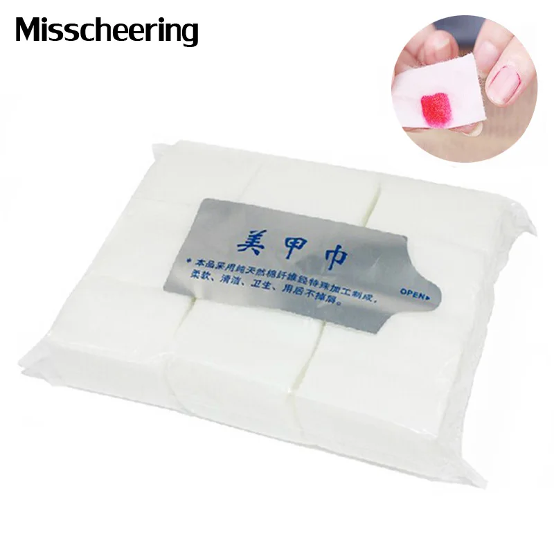 900pcs/pack Professional Soft Lint Free Nail Art Tips Manicure Polish Remover Cleaner Wipe Cotton Pads Paper Manicure Accessory