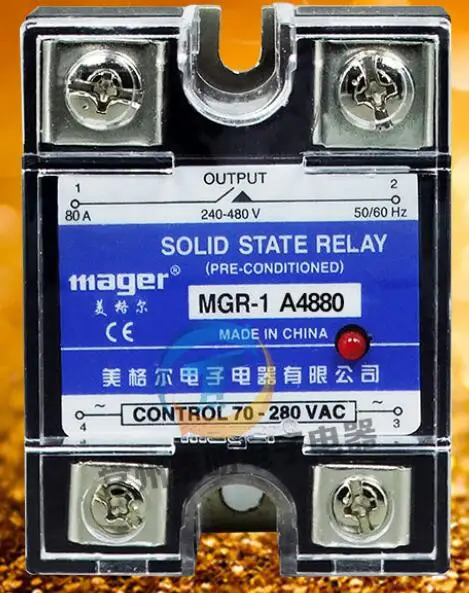 mager Genuine new original  single-phase solid-state relay AC-controlled AC 220VAC-AC SSR MGR-1 A4880 80A