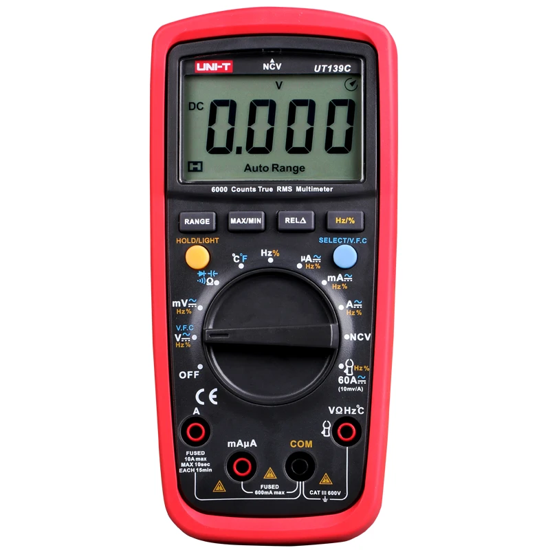 UNI-T UT139 시리즈 True RMS 자동 범위 지정 디지털 멀티미터 UT139A UT139B UT139C UT139E;VFC/NCV/LPF/LoZ 측정