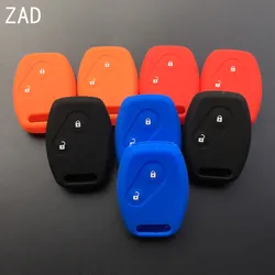 ZAD Silicone 2 Buttons car key cover case shell  For Honda CRV Accord CR-V Civic Fit Freed StepWGN 2008-2012 Models Remote Key