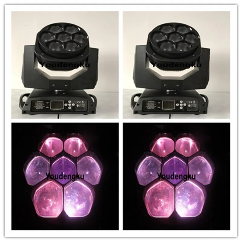 4 pieces Pro Lighting Dot Controlled Mini Bee Eye K5 DMX Wash Zoom 4in1 RGBW 7x15w LED Moving Head