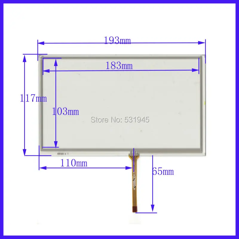 ZhiYuSun HLD-TP-2779  touch screens 8 inch 4 lines touch screen 193* 117mm screen  HLDTP2779  GLASS