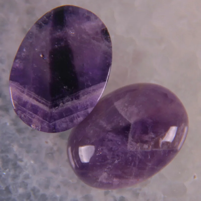 25x18MM Amethyst Oval Cabochon CAB Bead (2 pcs/lot) H032