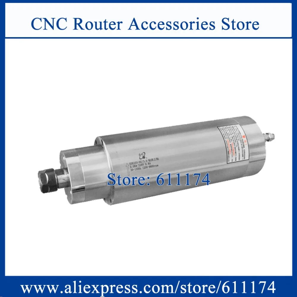 low Speed 1200-9000rpm 3KW Water Cooled spindle motor AC220V CNC Milling and drilling spindle