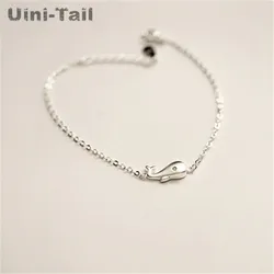 Uini-Tail classic hot new 925 Tibetan silver dolphin bracelet female simple creative whale hand jewelry explosion models GN399