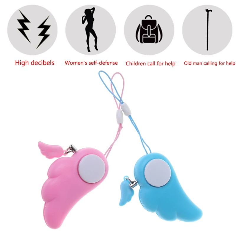 90dB Angel Wing Personal Safety Anti Rape Attack Electronic Alarm Self Defense