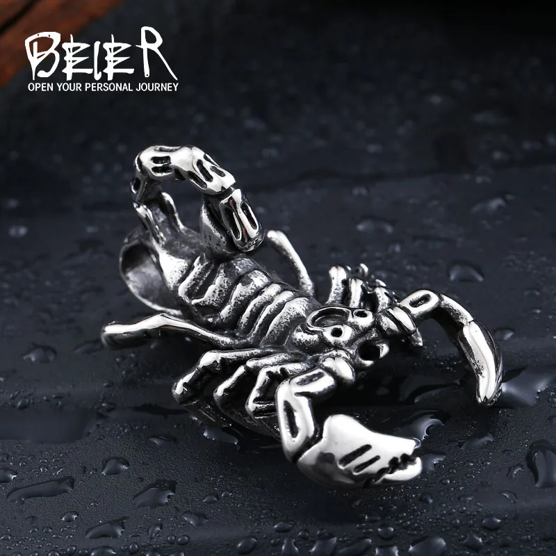 Beier new store 316L Stainless Steel pendant necklace  Animal Scorpion Pendant   jewelry LLBP8-134P