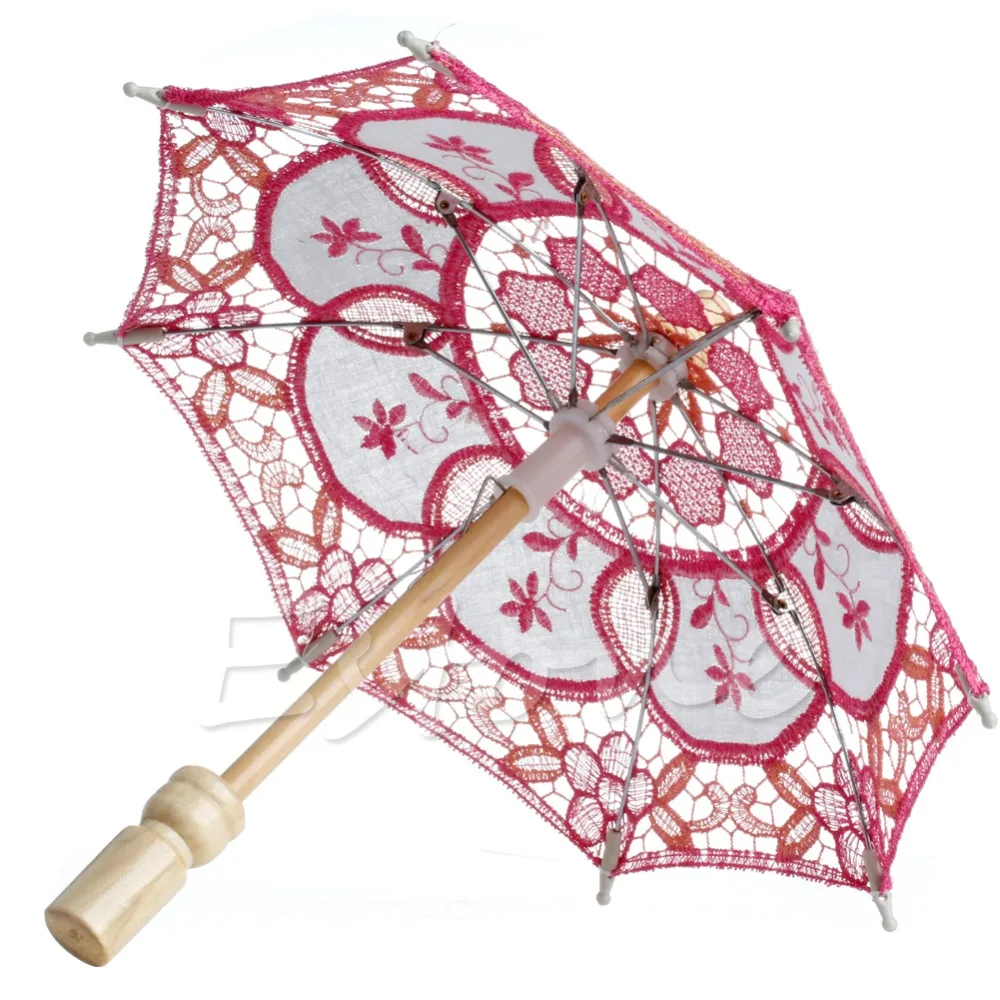 S-home New Arrival Embroidered Lace Parasol Umbrella For Bridal Wedding Party Decoration MAR14