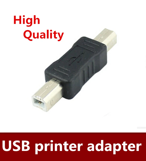 

High Quality 50pcs/lot Free shipping USB B type male to male adapter,USB print port male to male connector