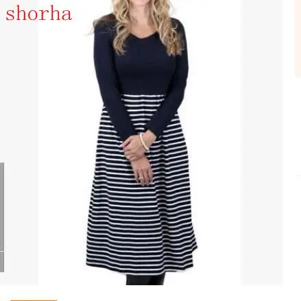 

New Plus Size Causal Women Long Sleeves Stripe Autumn Maternity Dresses 2018 Nursing Dresses Maternity Dress Pregnancy Clothes