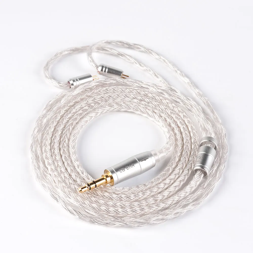 KBEAR 16 Core Upgraded Silver Plated Balanced Cable 2.5/3.5/4.4MM With MMCX/2pin/QDC Connector For BLON BL-01 BL-03 KBEAR KS2