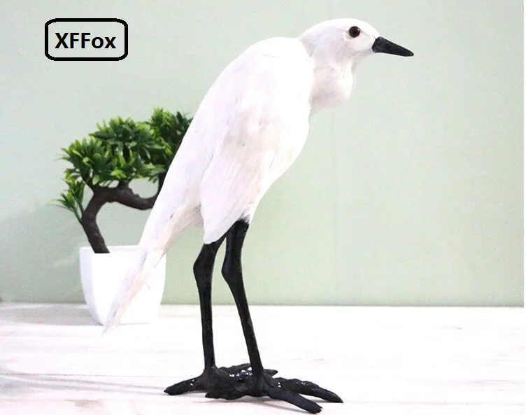 

simulation white Egret toy polyethylene & furs handicraft lifelike Egret bird about 25x11x30cm xf0368