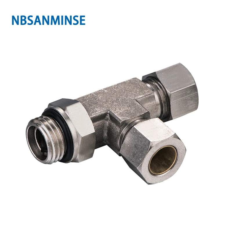 NBSANMINSE 10Pcs/lot KST 1/8 1/4 3/8 1/2 Tube Inserting Lok-Fittings Connector Compression Fitting Tube Air Fitting Pipe Joint