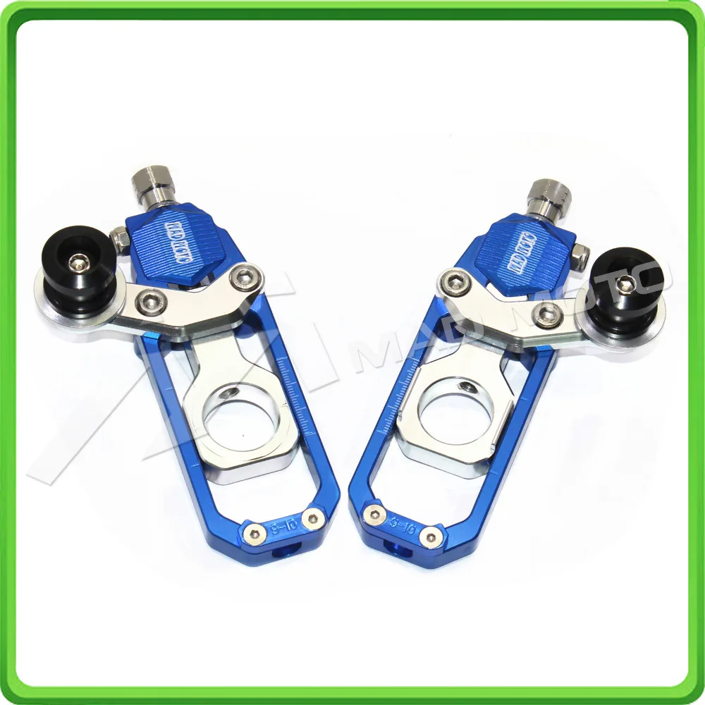 

Motorcycle Chain Tensioner Adjuster with bobbins fit for HONDA CBR 600 RR CBR600RR 2011 2012 2013 2014 2015 2016 Blue & Silver