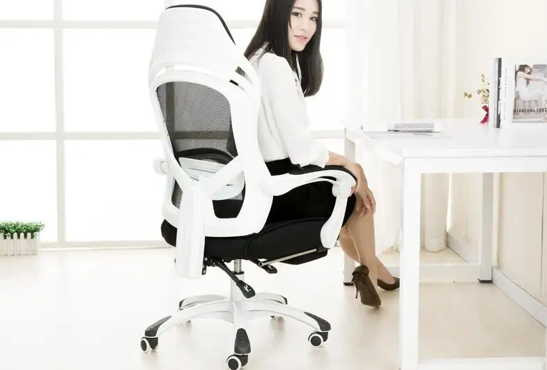 Net cloth computer chair. Can lie office chair