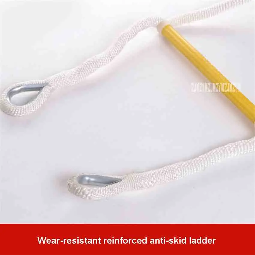 Escada atualizada 5m, resistente ao desgaste, antiderrapante, corda de inspeção de incêndio, 18-20mm (1-2 ° chão)