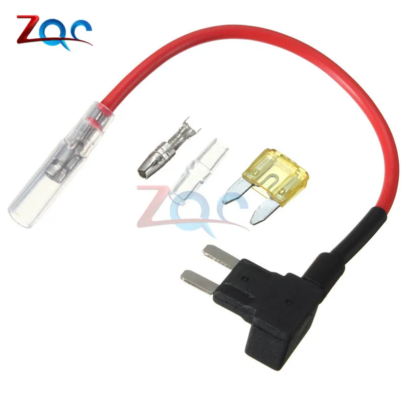 12V Fuse Holder Add-a-circuit TAP Adapter Standard Ford ATM APM Blade Auto Fuse with 10A Blade Car Fuse with Holder