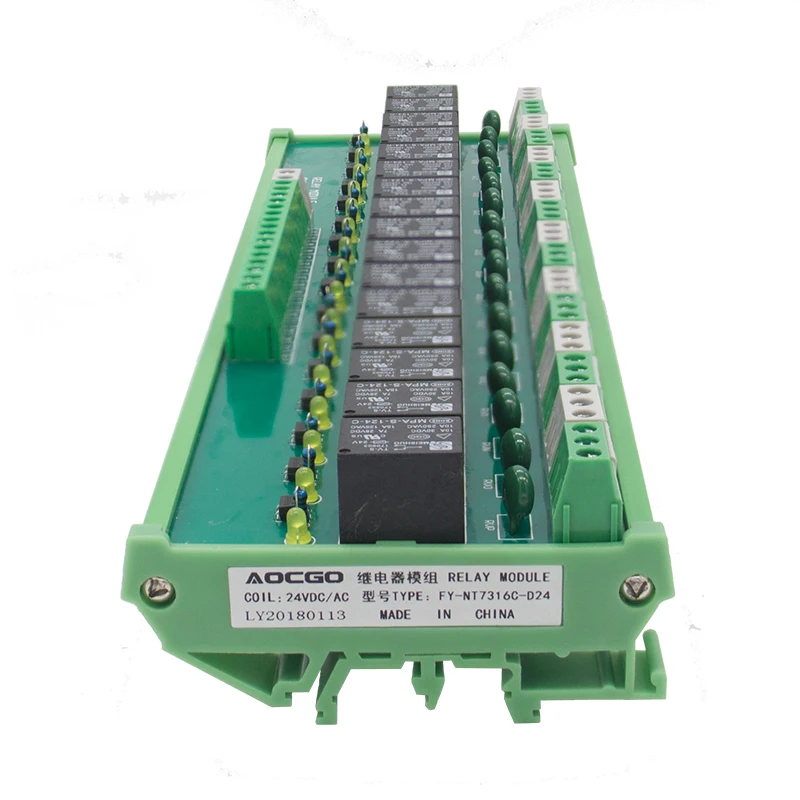 16 Channel T73 Interface Relay Module 24VDC DIN Rail Panel Mount