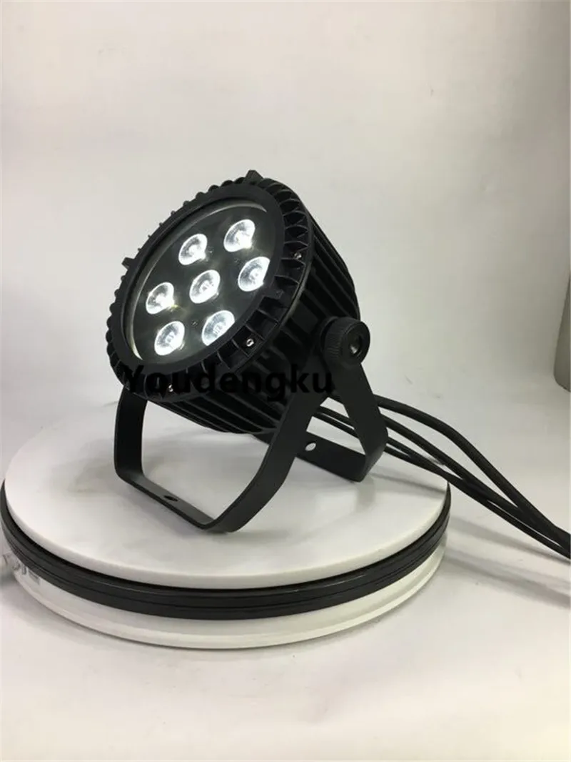 6 pieces outdoor led party light par led washers led 7x10 rgbw 4 in1 ip65 led par can waterproof