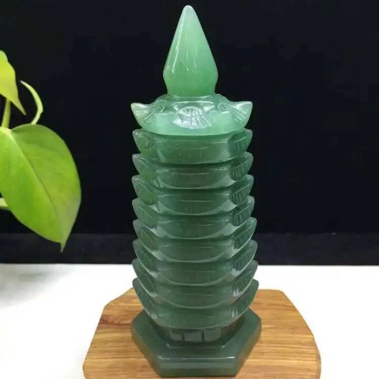 Green Aventurine nine Wenchang Tower reminder official Wang to help test academic career Home Decoration