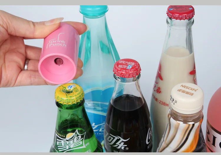 10pcs/lot Drink Through A Straw Drinking Punch Jar Lids with Straw Hole marker beer bottle for wate Baby driving