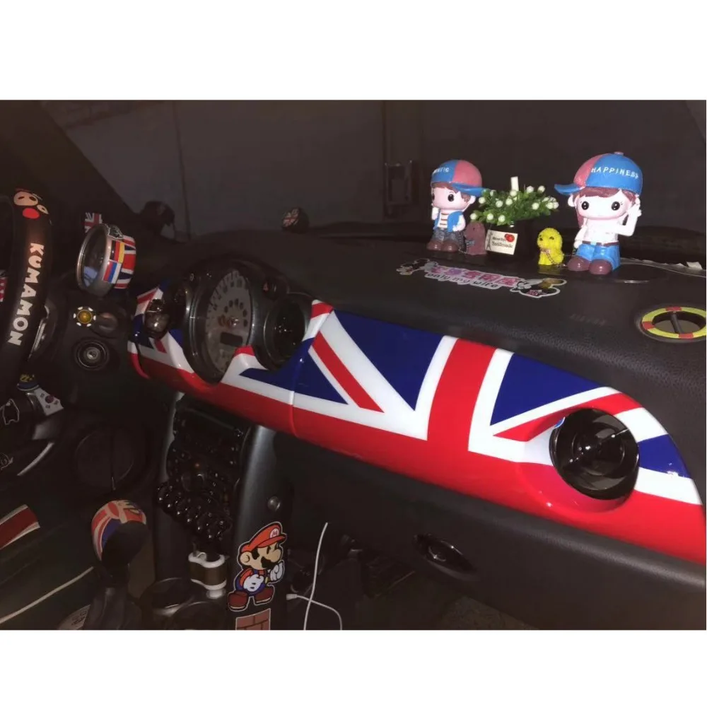 Brand New ABS Material UV Protected Union Jack Style Dashboard Cover For mini cooper R53 R50 R52(3PCS/SET)