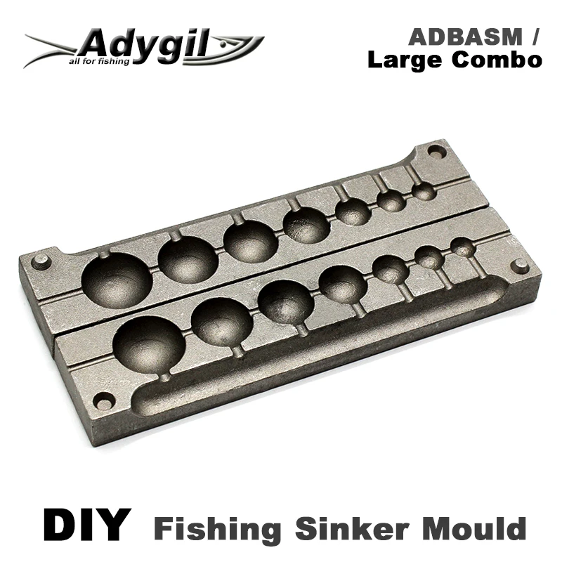 Adygil DIY Fishing Ball Sinker Mould ADBASM/Large Combo Ball Sinker 7g 14g 28g 56g 84g 112g 168g 7 Cavities