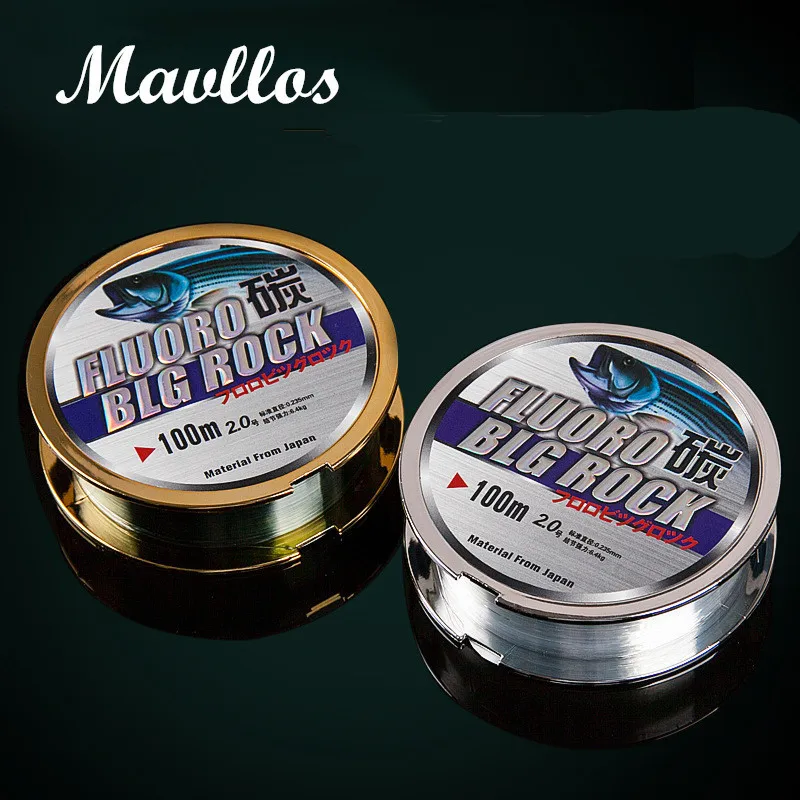 Mavllos 100M Nylon Fishing Line 100% Surface Fluorocarbon Coating 2-50LB Impot Fishing Lines