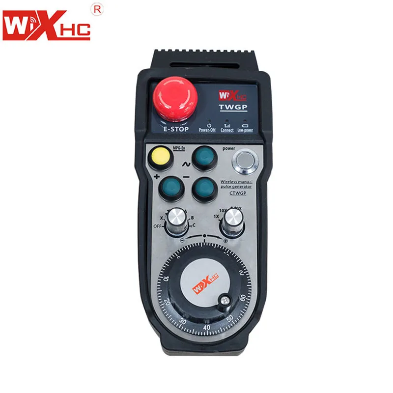 CNC Components 433Mhz CNC wireless MPG pendant  25/100PPR  manual encoder handwheel with E-stop Wireless manual Pulse Generator