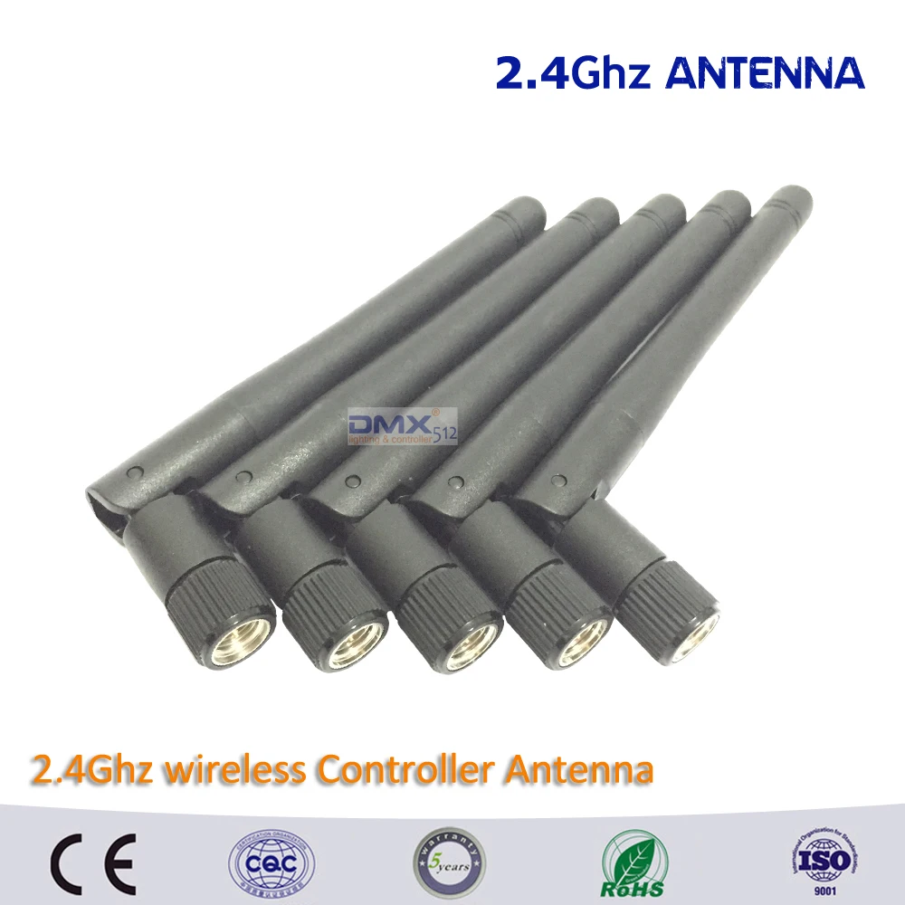 5 sztuk/partia 2.4 Ghz bezprzewodowy dmx kontroler antena antena bezprzewodowa