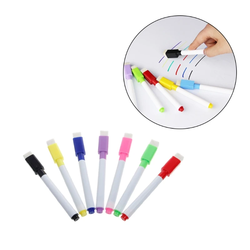 2020 New 5Pcs Whiteboard Pen Erasable Dry White Board Markers Black Ink Fine Size Nip