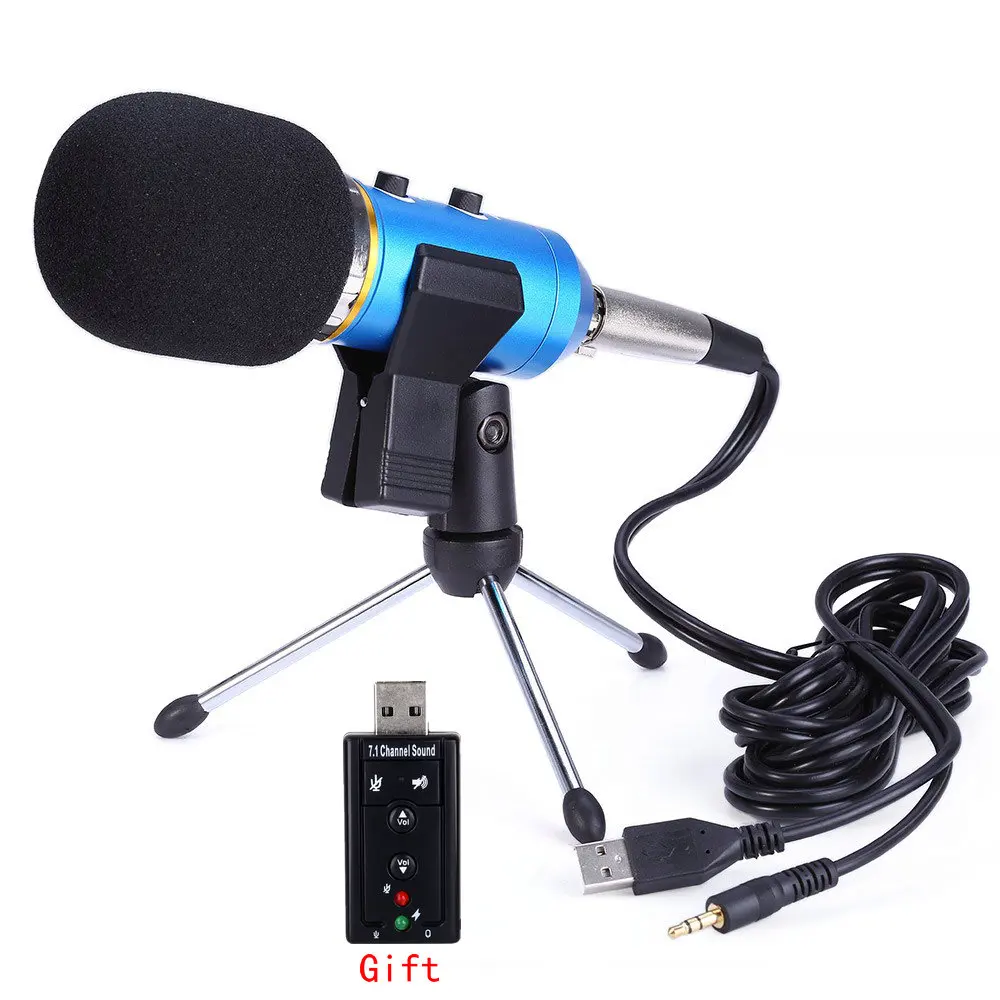 MK-F200FL USB  Condenser  Studio Condenser Microphone Wired With Tripod Mic For Computer Recording PC Singing