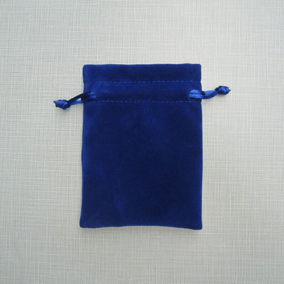 

500pcs CBRL 7*9cm blue velvet jewelry bag small drawstring bag with silver logo and silver drawstring free shipping by express