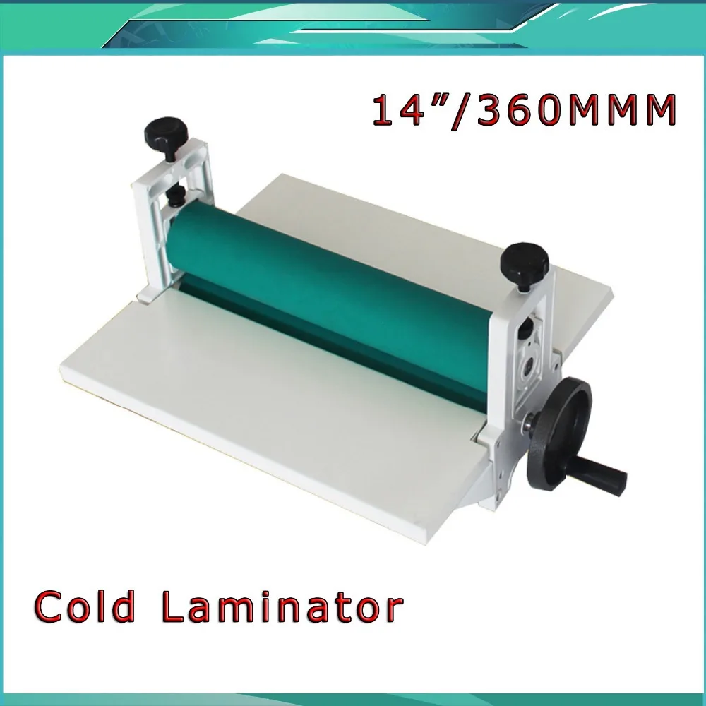 

New Heavy 14" Manual Laminating Machine Perfect Protect Cold Laminator Office Equipment