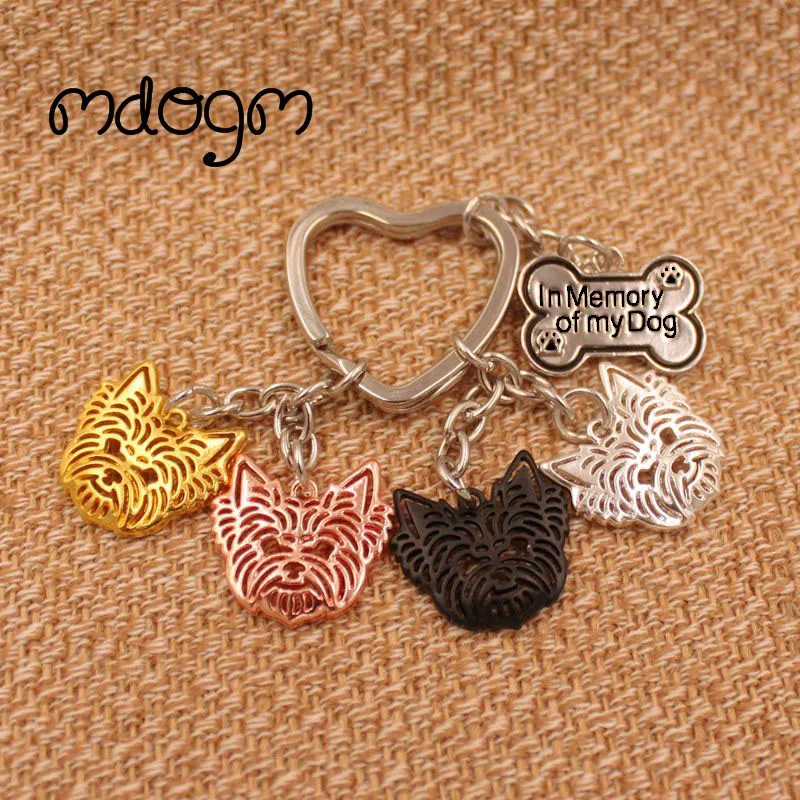 Yorkshire Terrier Dog Animal Purse Handbag Charm Metal Pendant Keychain For Bag Car Women Men Girls Key Ring Jewelry K043