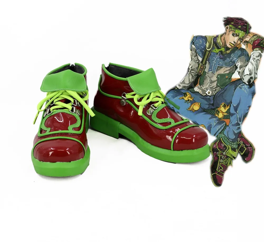 

Rohan Kishibe Cosplay JOJO's Bizarre Adventure Rohan Kishibe Brown Cosplay Shoes Boots Custom Made