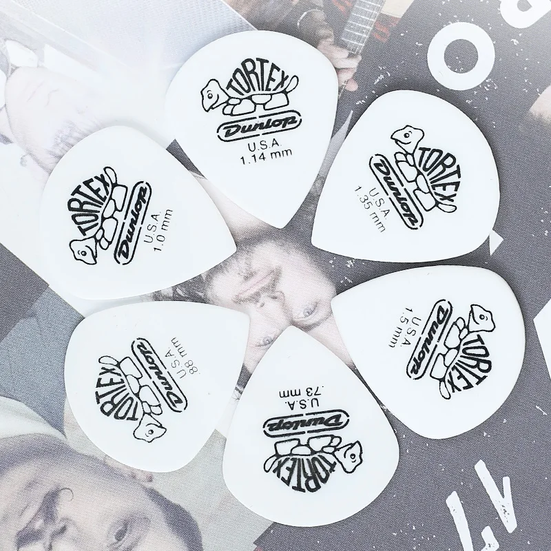 Dunlop Guitar Picks 478R Tortex White Jazz III Pick 0.73/0.88/1.0/1.14/1.35/1.5 mm, USA Original Guitar Accessories