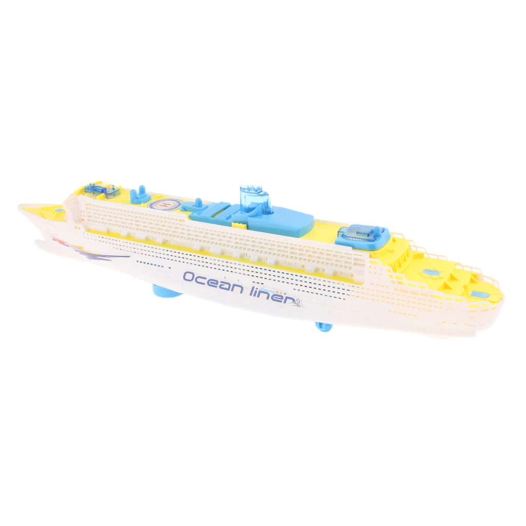 Jouet de bateau de croisière électrique pour enfants, musique universelle, lumières LED clignotantes et son, cadeau pour enfants