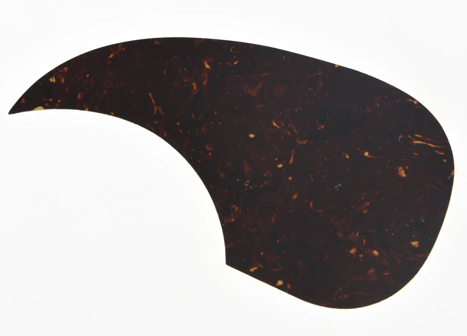 KAISH Teardrop Acoustic Guitar Pickguard Adhesive Scratch Plate Dark Brown Tortoise