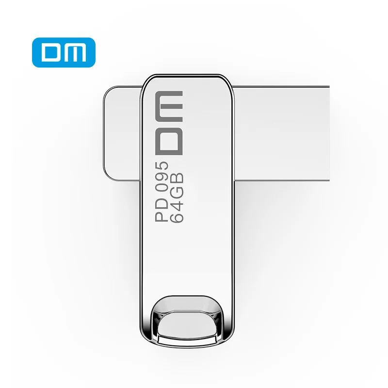 DM PD095 USB 플래시 드라이브 32 기가 바이트 풀 메탈 Pendrive 마이크로 메모리 스틱 64 기가 바이트 실제 용량 16 기가 바이트 실버 U 디스크