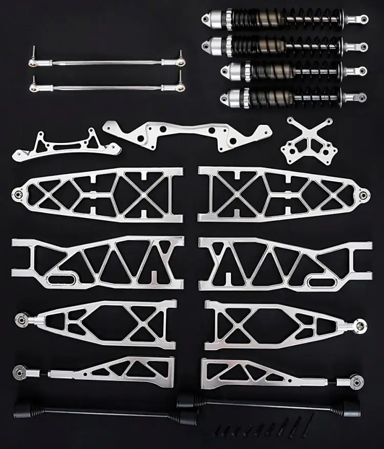 Performance CNC Aluminum Suspension Arm Shock Absorber Kit for 1/5 Scale Baja 5B 5T SC FTMAX to Max Conversion Kit